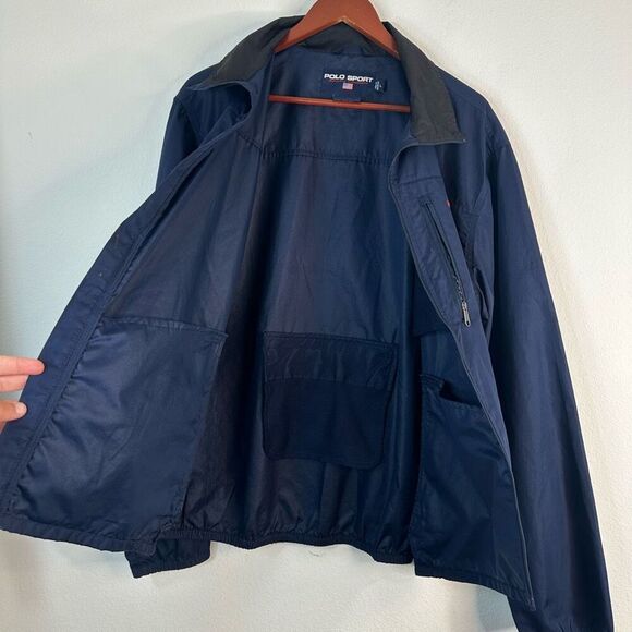 Vintage 90s Polo Ralph Lauren Spell Out Logo Windbreaker Jacket Men’s Large USA - Picture 6 of 10